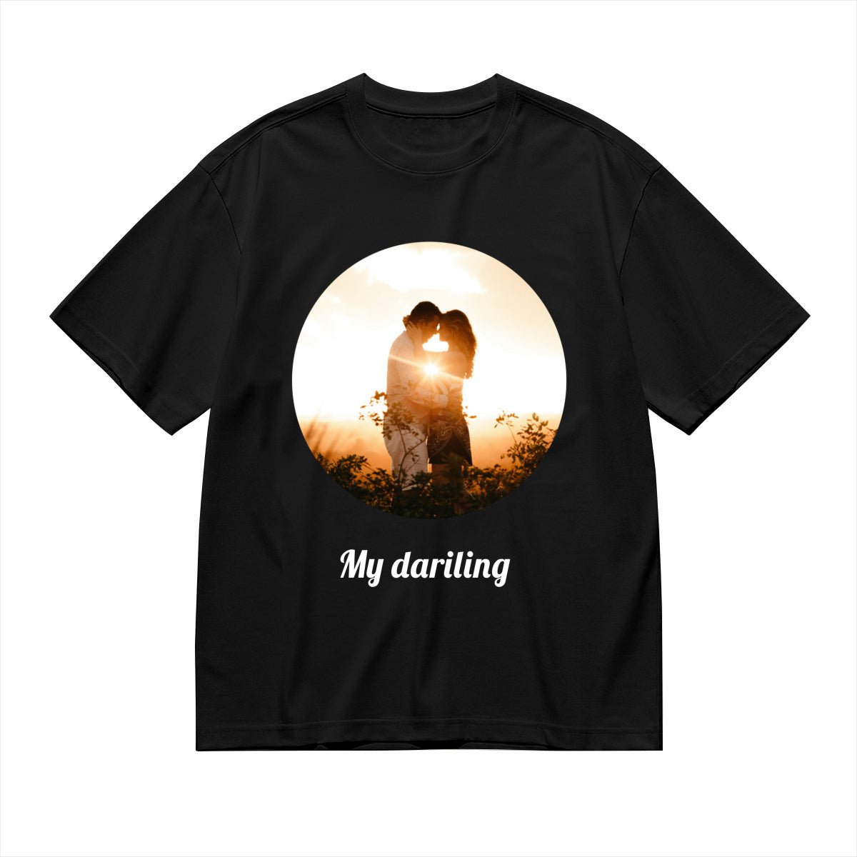 Personalized Photo T-Shirt for Men ∣ Add Text & Image (180g) - BuyEcEc