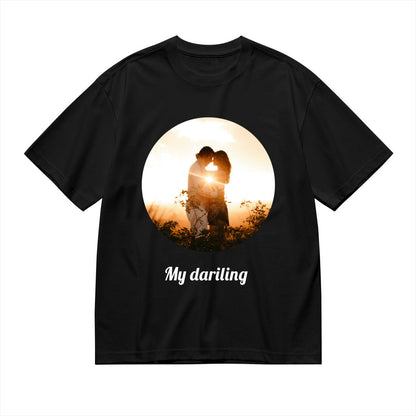 Personalized Photo T-Shirt for Men ∣ Add Text & Image (180g) - BuyEcEc