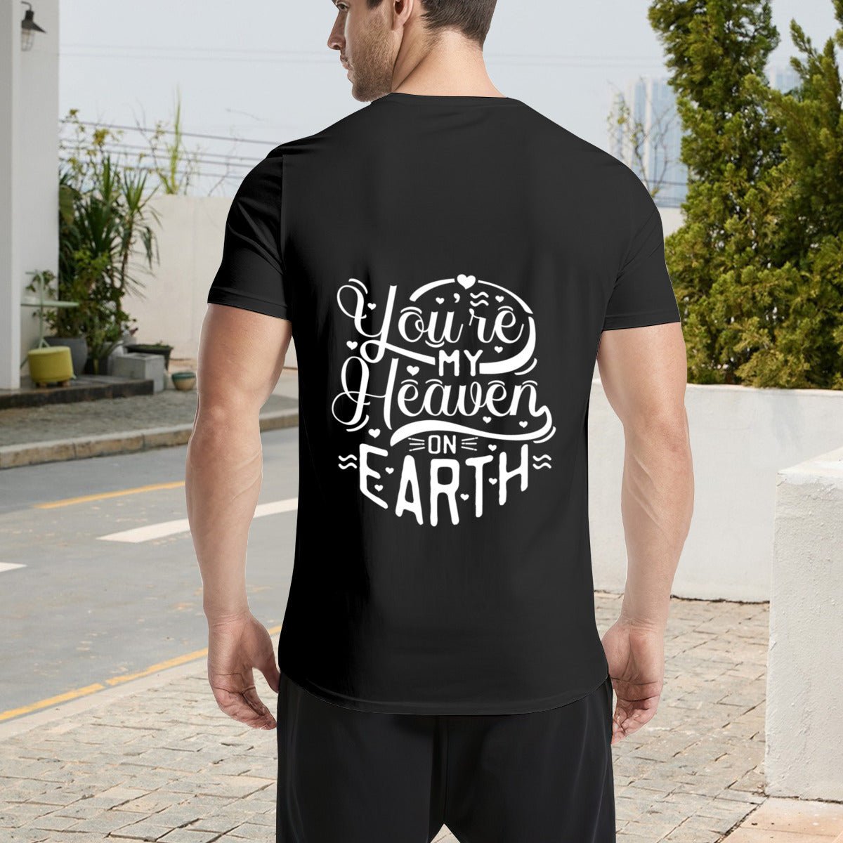 Personalized Photo T-Shirt for Men ∣ Add Text & Image (180g) - BuyEcEc