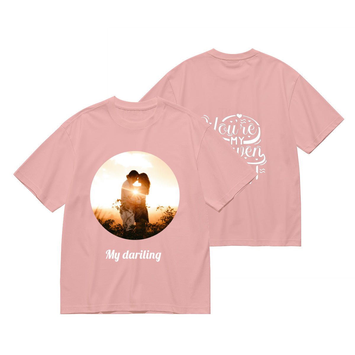 Personalized Photo T-Shirt for Men ∣ Add Text & Image (180g) - BuyEcEc