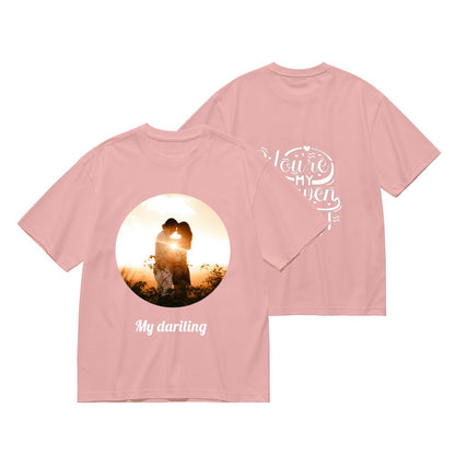 Personalized Photo T-Shirt for Men ∣ Add Text & Image (180g) - BuyEcEc