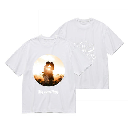 Personalized Photo T-Shirt for Men ∣ Add Text & Image (180g) - BuyEcEc