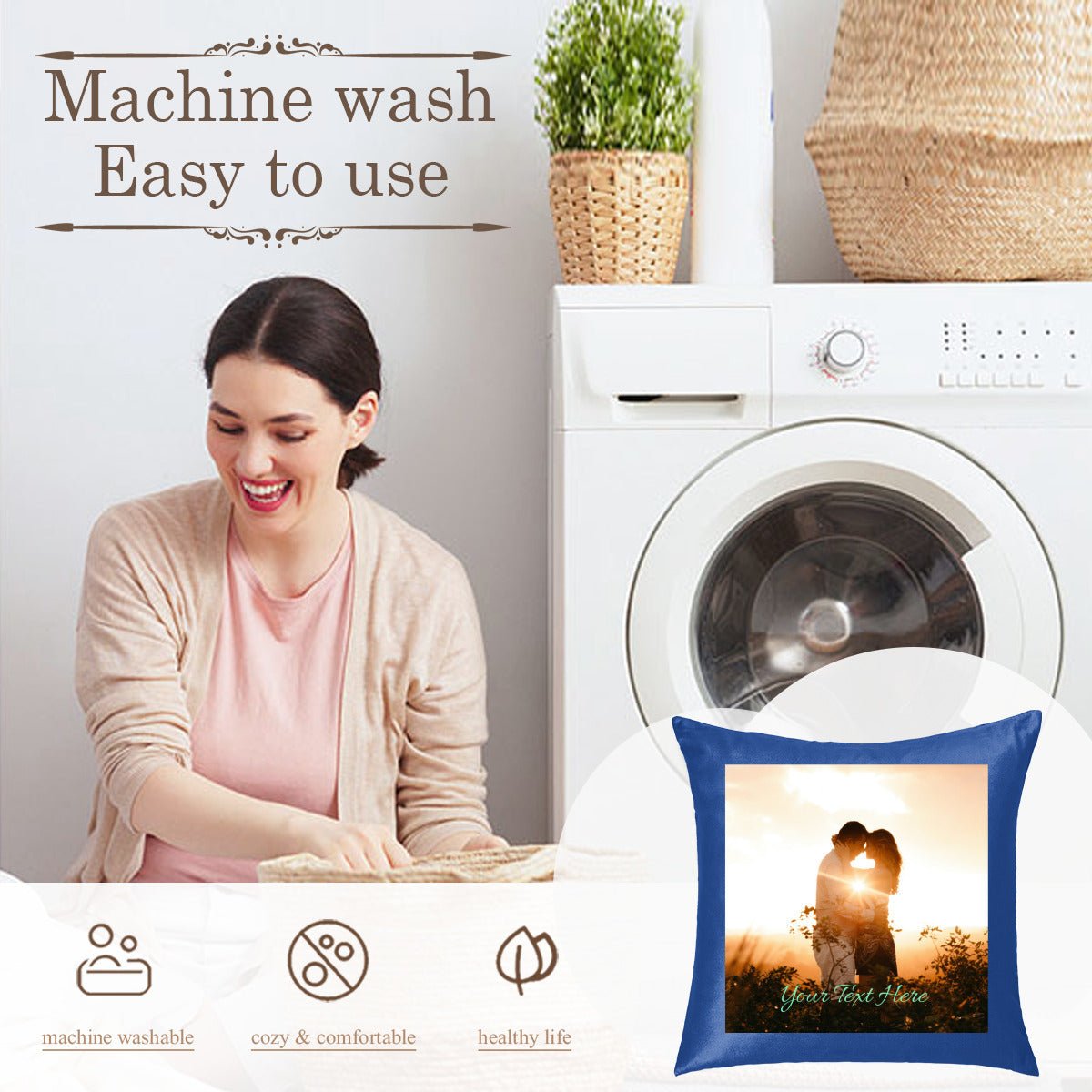 Personalized Pillowcase | Custom Photo and Text - ThrowPillows - BuyEcEc