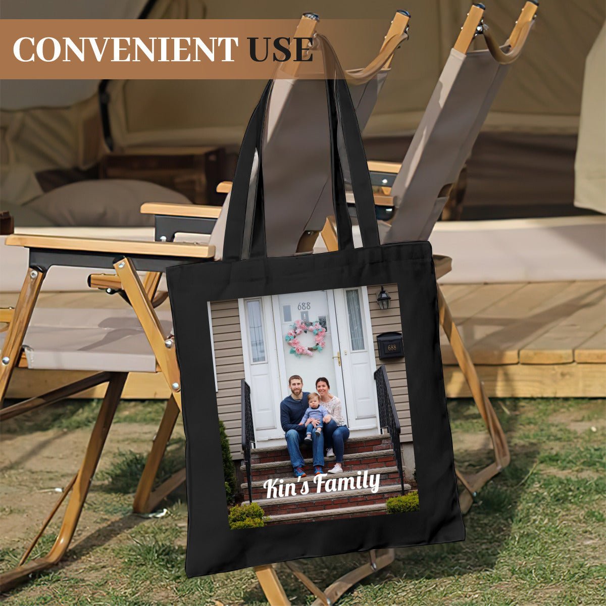 Personalized Tote Bag with Custom Photo and TextTote Bag Name Personalized - ToteBags - BuyEcEc