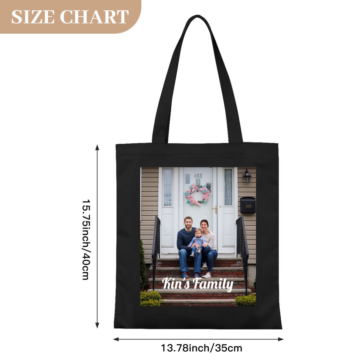 Personalized Tote Bag with Custom Photo and TextTote Bag Name Personalized - ToteBags - BuyEcEc