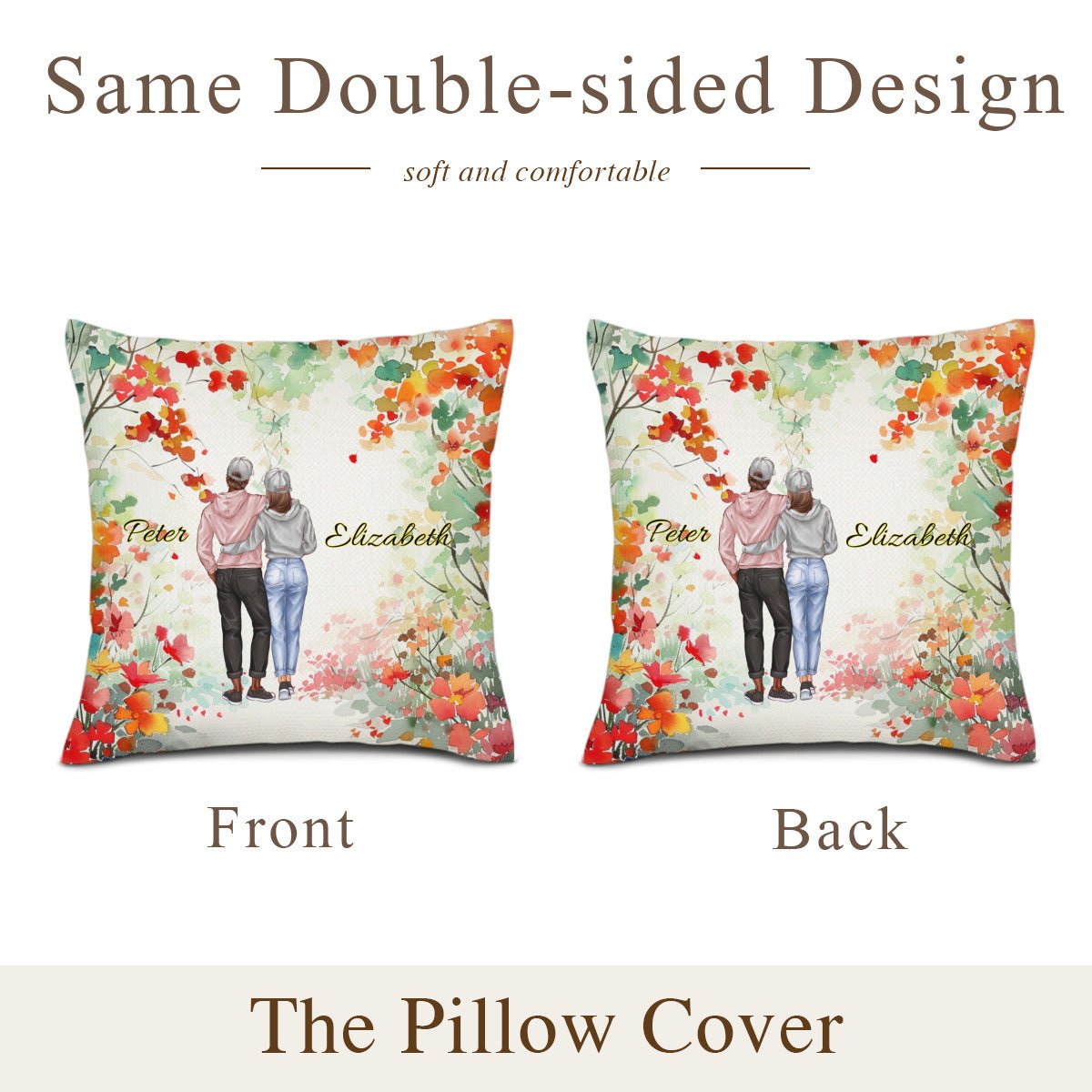 Walking Couple Pillowcase Personalized  - ThrowPillows - BuyEcEc