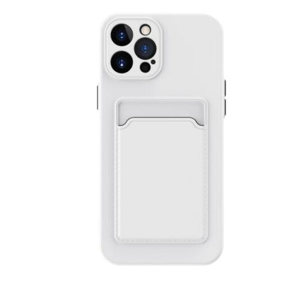 White Pocket Card Holder Color Silicone iPhone Case - iphoneCases - BuyEcEc