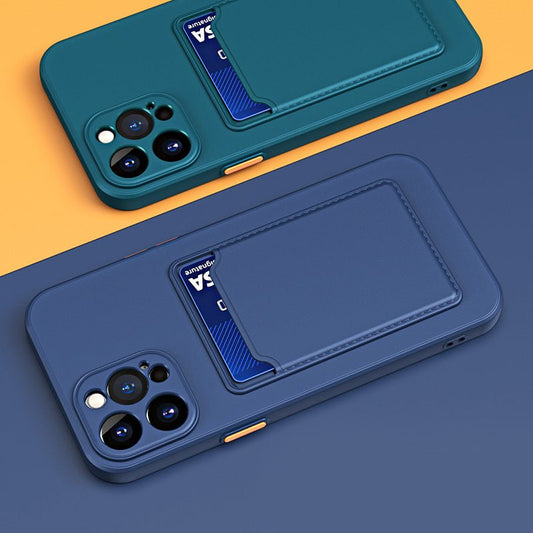 Pocket Card Holder Color Silicone iPhone Case - iphoneCases - BuyEcEc