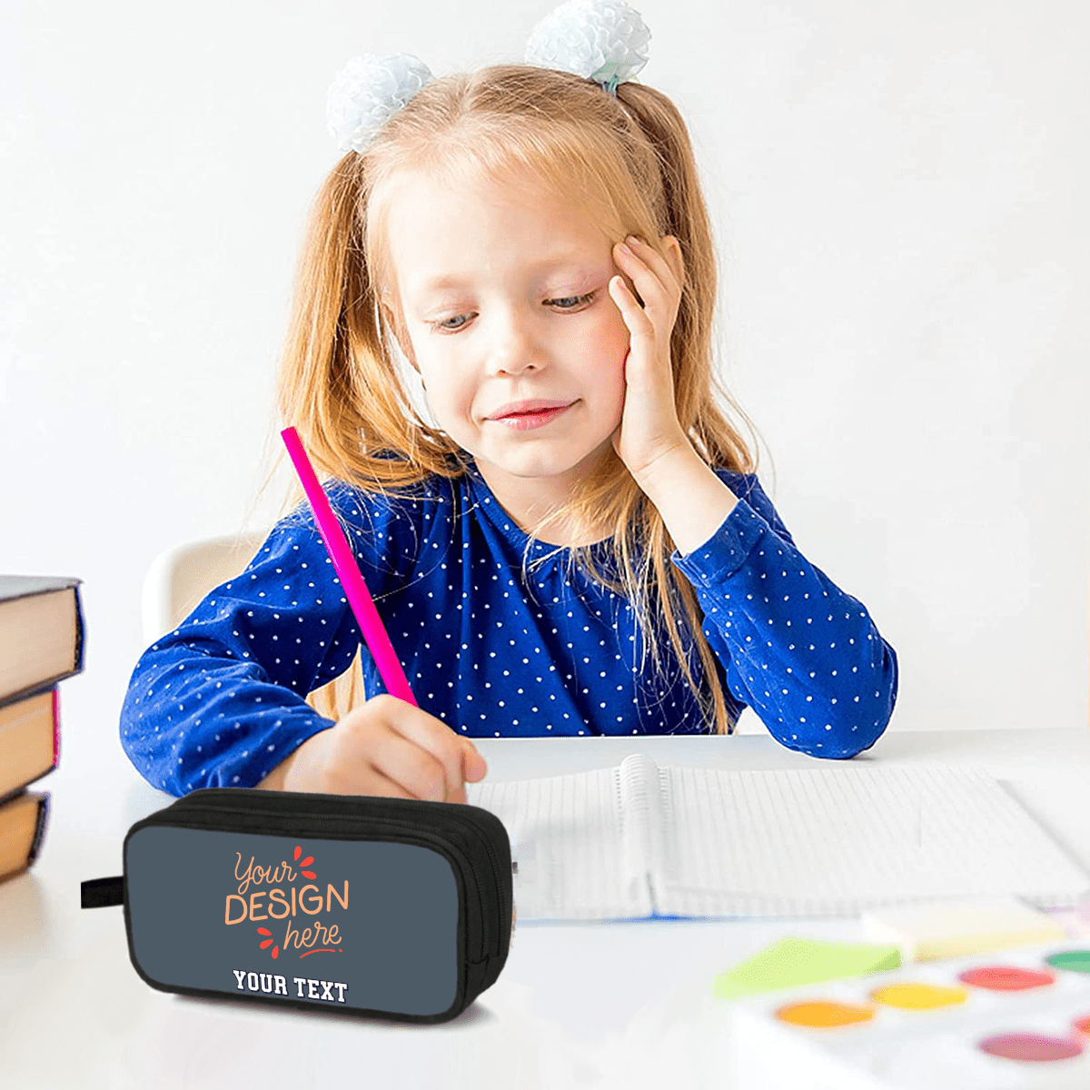 Portable Double - Layer Pencil Case – Custom Design - Storage - BuyEcEc