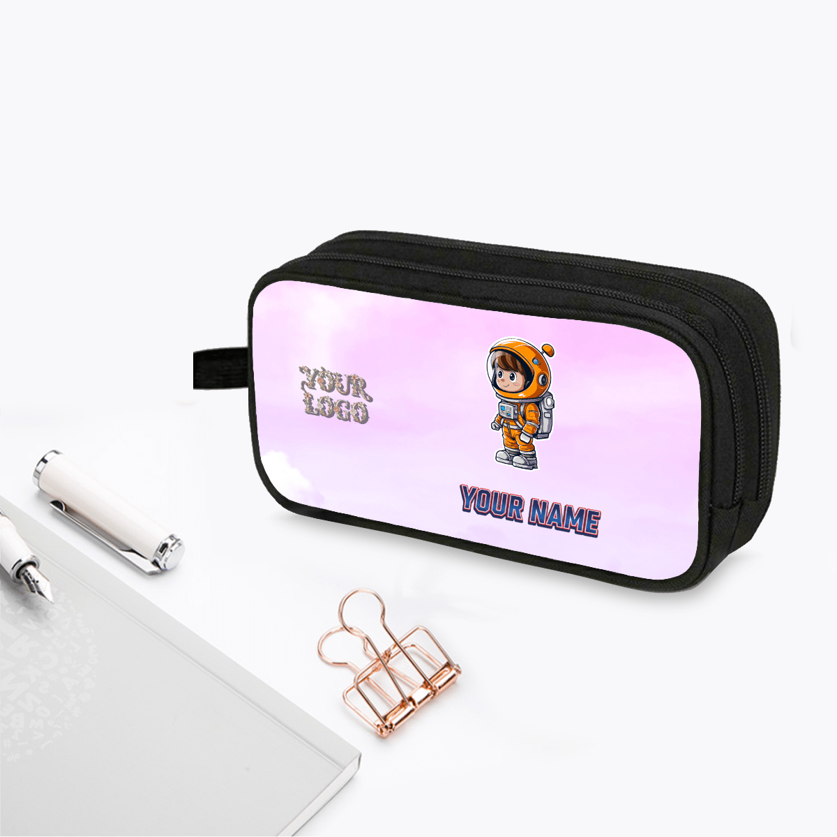 Portable Double - Layer Pencil Case – Custom Name - Storage - BuyEcEc