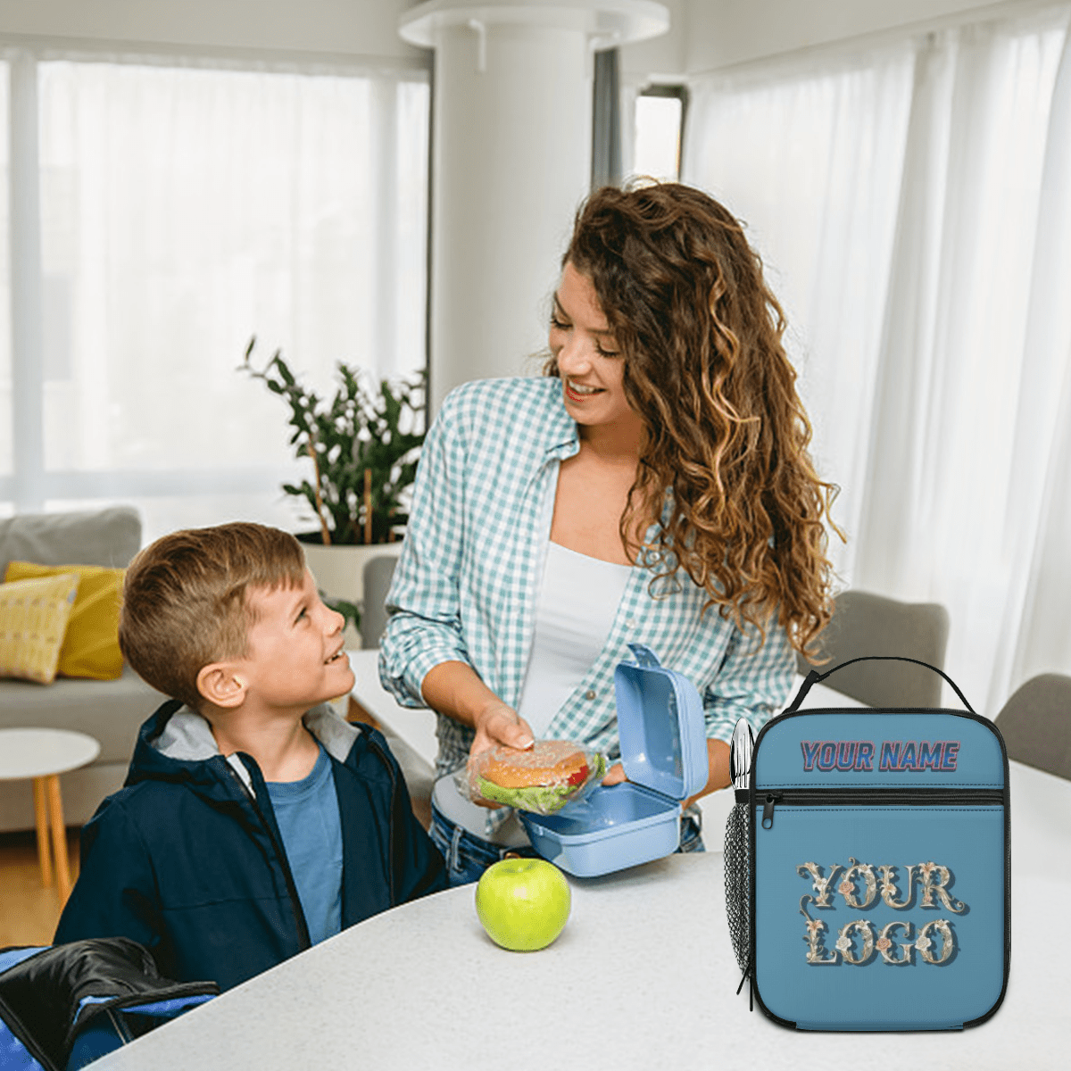Portable Handheld Insulated Lunch Bag – Custom Name - Storage - BuyEcEc
