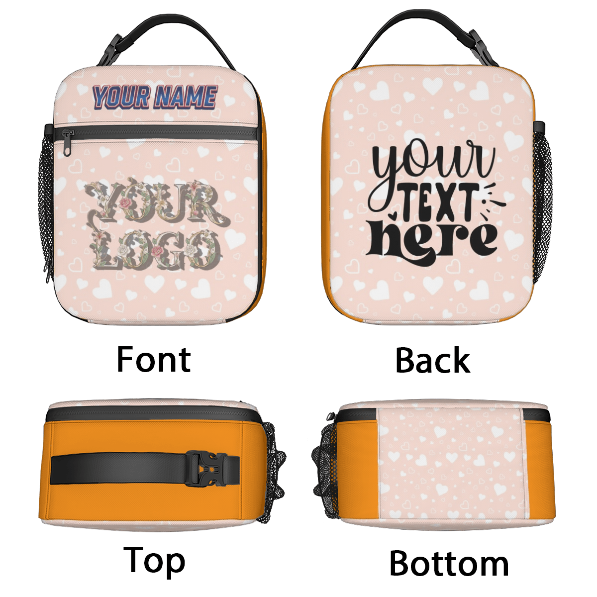 Portable Handheld Insulated Lunch Bag – Custom Name - Storage - BuyEcEc