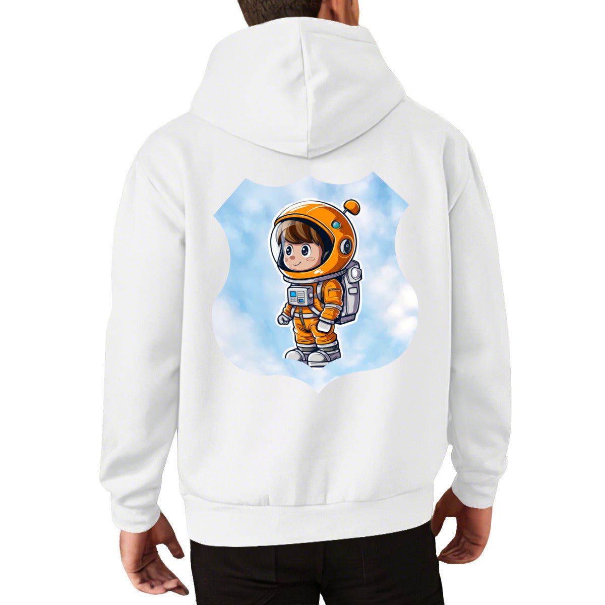 Premium Personalized Hoodie (300GSM) - Astronaut Back Print - BuyEcEc