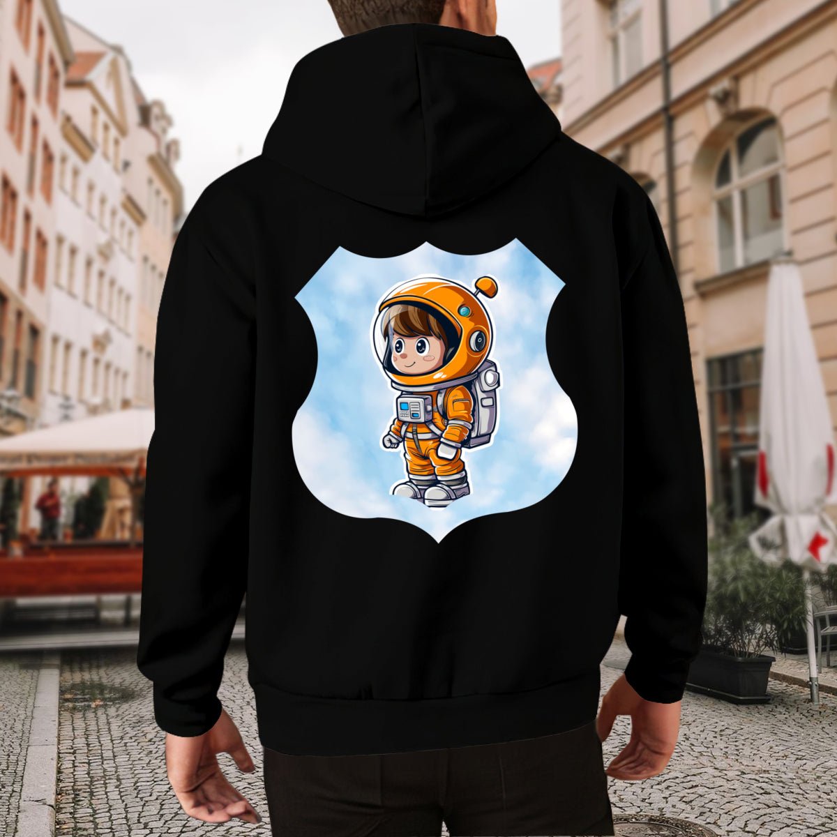 Premium Personalized Hoodie (300GSM) - Astronaut Back Print - BuyEcEc