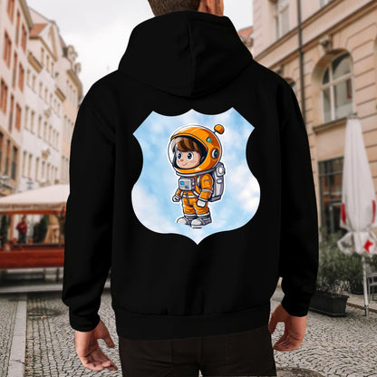 Premium Personalized Hoodie (300GSM) - Astronaut Back Print - BuyEcEc