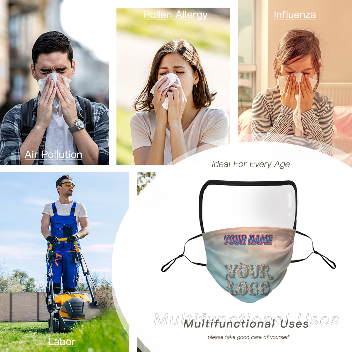 Protective Mask with Eye Shield - Face Mask - BuyEcEc