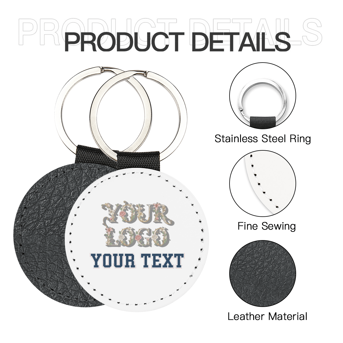 PU Round Keychain - Gear - BuyEcEc