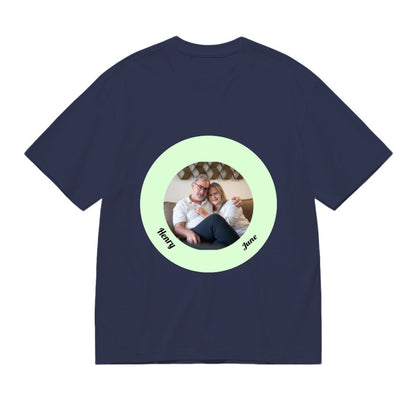 Romantic Couple Circle Unisex T-Shirt | Thank You For Being In My Life | Double - Sided Valentine's Gift - T-Shirts - BuyEcEc