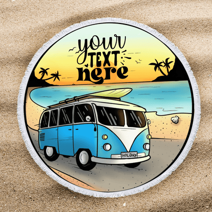 Round Beach Towel Microfiber Heat Transfer - BuyEcEc