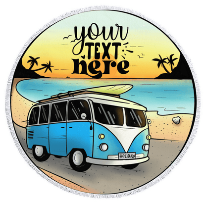 Round Beach Towel Microfiber Heat Transfer - BuyEcEc