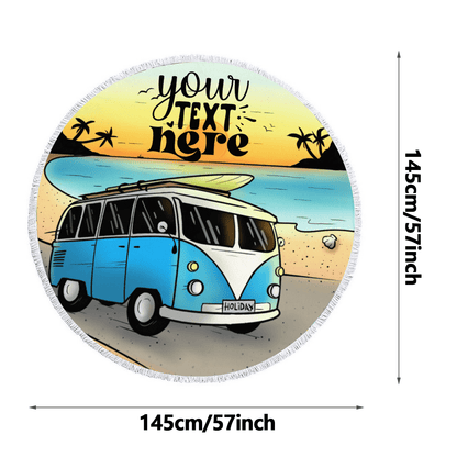 Round Beach Towel Microfiber Heat Transfer - BuyEcEc