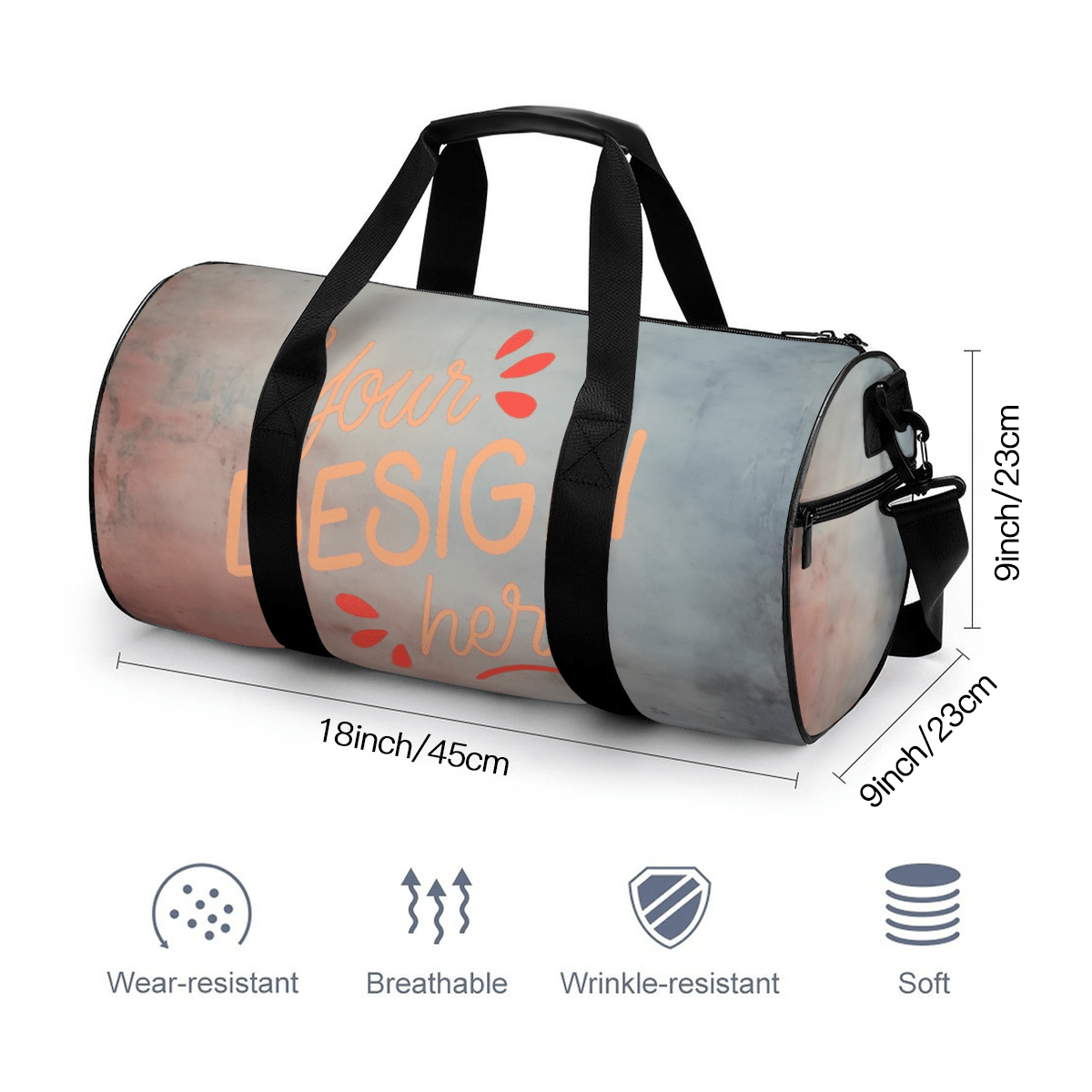 Round Duffle Sports Bag – Custom Design - Storage - BuyEcEc