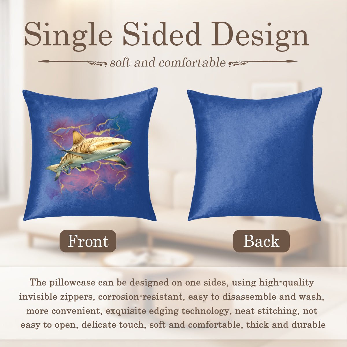 Shark Pillowcase | Custom Photo with a Cool Shark Theme - Pillowcases - BuyEcEc