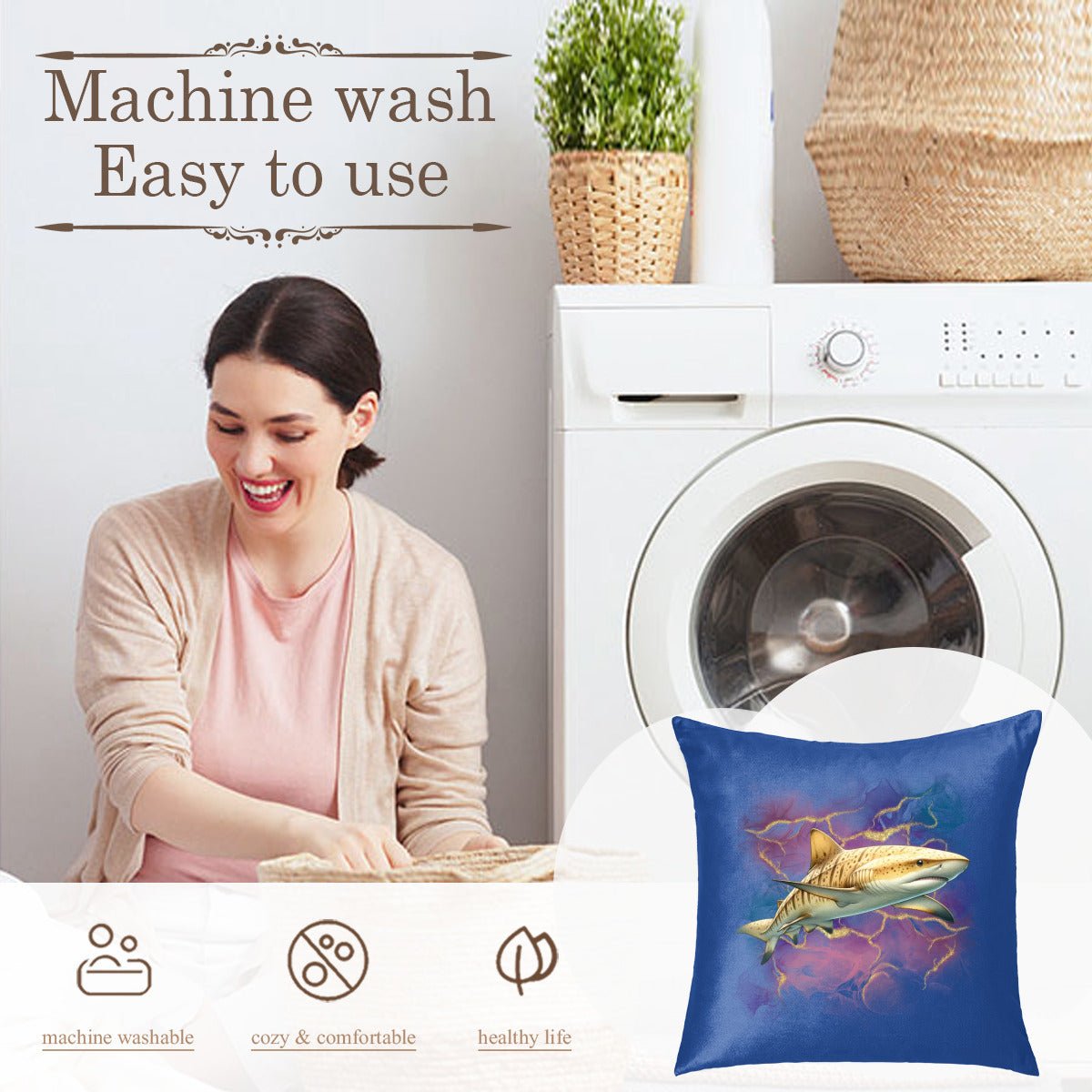 Shark Pillowcase | Custom Photo with a Cool Shark Theme - Pillowcases - BuyEcEc