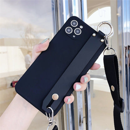 iPhone Case Cover Black Shockproof Strap metal ring  - iphoneCases - BuyEcEc