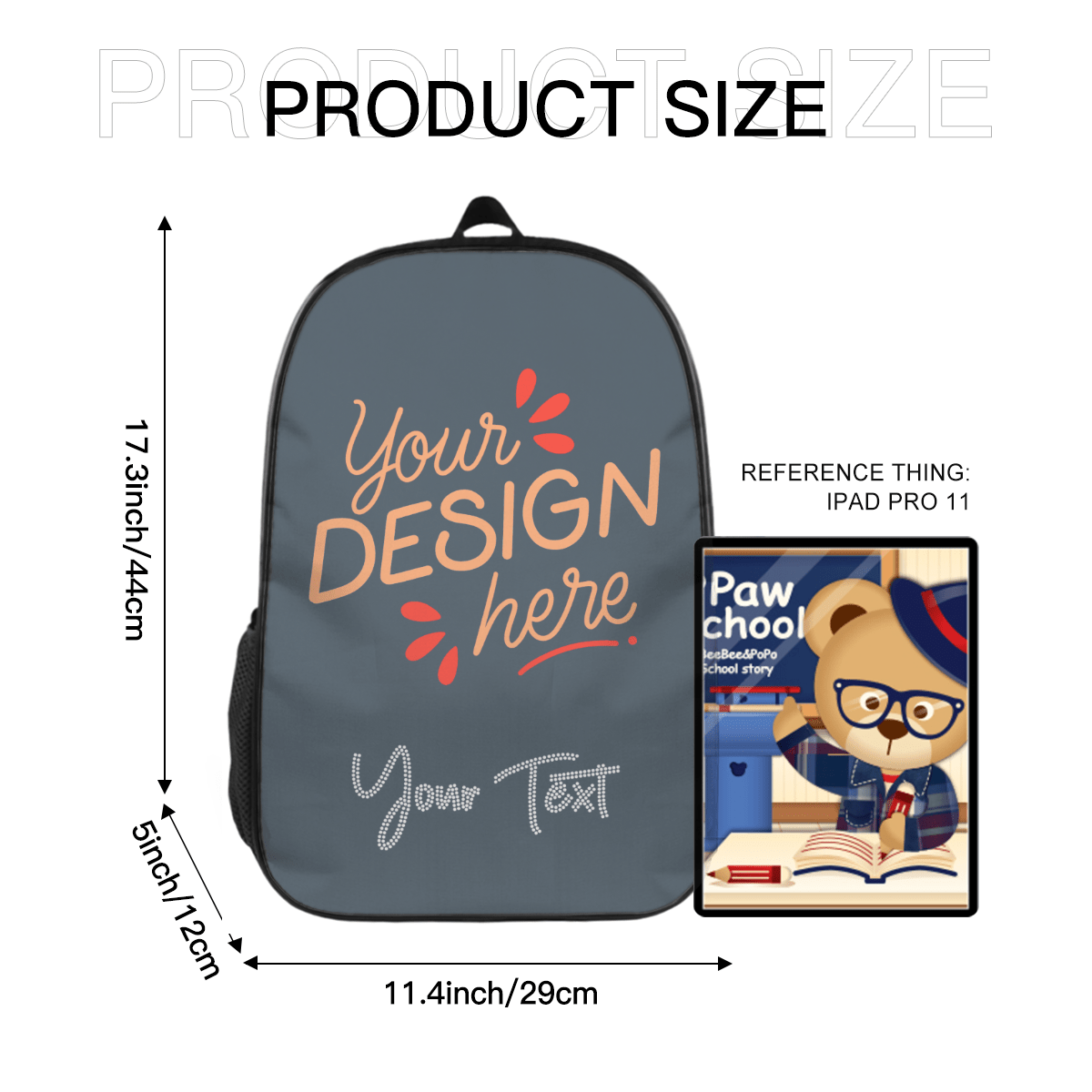 Simple Lightweight Casual Backpack – Custom Text (Dot) - Storage - BuyEcEc