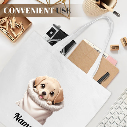 Small Dog Portrait Tote Bag | Personalized Canvas Bag for Dog LoversTote Bag Name Personalized - ToteBags - BuyEcEc
