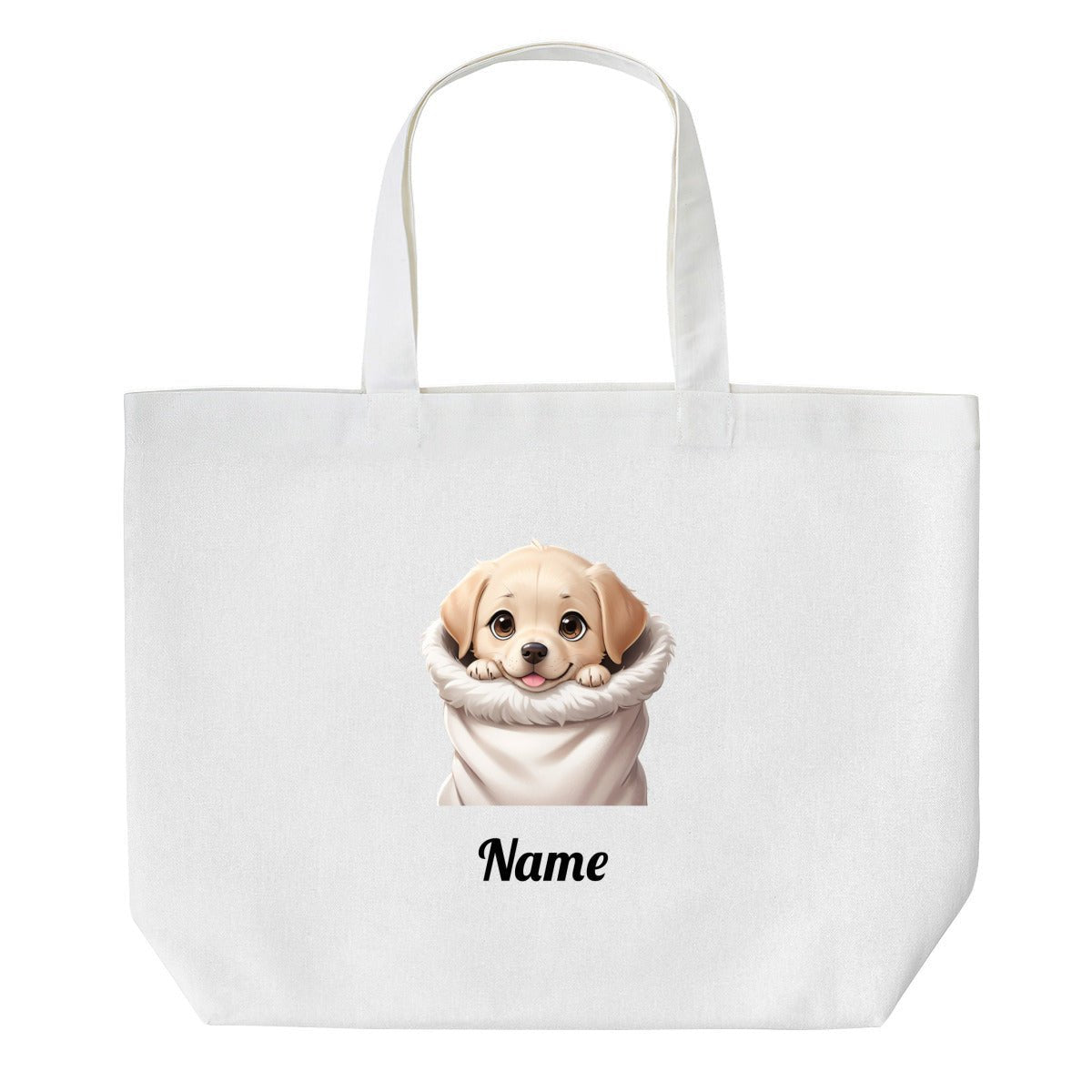 Small Dog Portrait Tote Bag | Personalized Canvas Bag for Dog LoversTote Bag Name Personalized - ToteBags - BuyEcEc