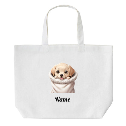 Small Dog Portrait Tote Bag | Personalized Canvas Bag for Dog LoversTote Bag Name Personalized - ToteBags - BuyEcEc