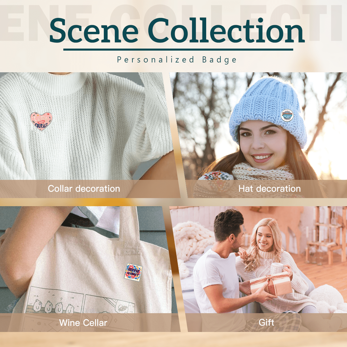 Square Brooch - Gear - BuyEcEc