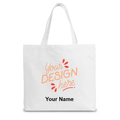ST001 Personalized Small Canvas Tote Bag | Custom Birth Flower ToteTote Bag Name Personalized - Storage - BuyEcEc