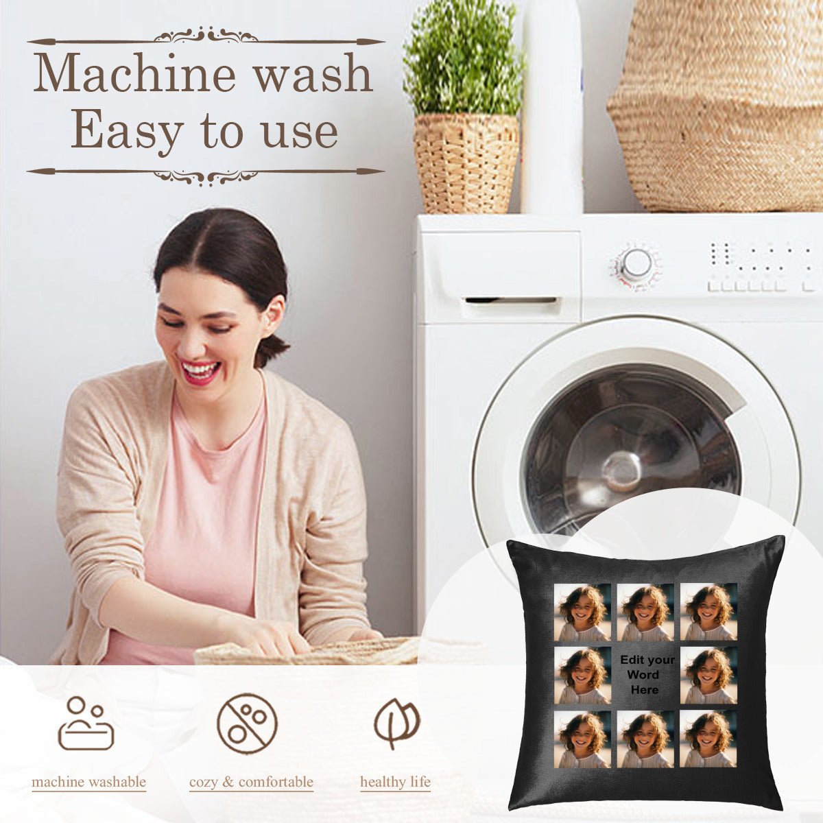 T0 - 046 - Photo Girl_Winged circular bracelet - Pillowcases - BuyEcEc