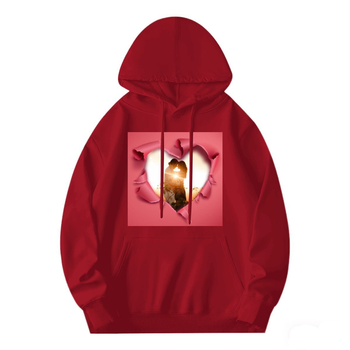 Torn Heart Unisex Hoodie | 280g Double - Sided | BuyEcEc - Hoodies - BuyEcEc
