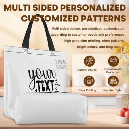 Tote Bag with Zipper – Multi - Side Custom Design - Storage - BuyEcEc