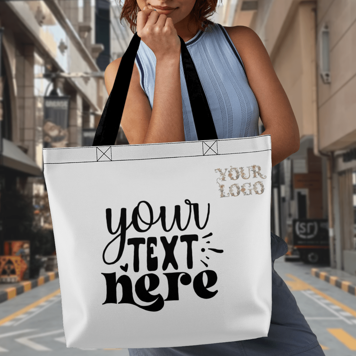 Tote Bag with Zipper – Multi - Side Custom Design - Storage - BuyEcEc