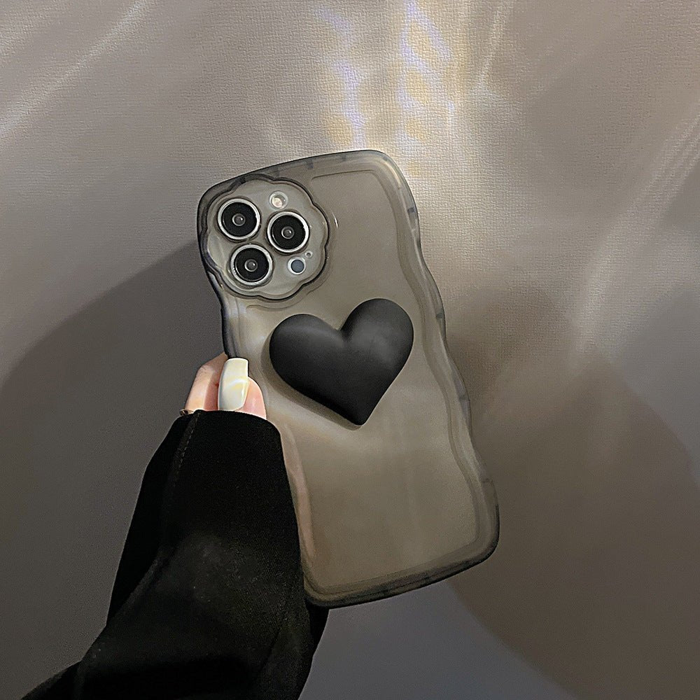 iPhone Case cover  3D Dark Black Love Heart Chain Charm - iPhoneCases - BuyEcEc