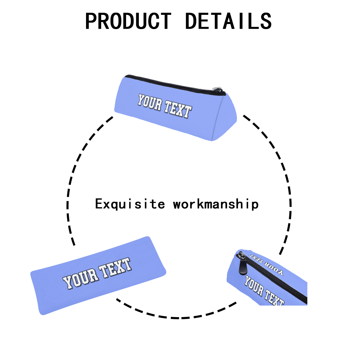 Triangle Pencil Case – Custom Text - Storage - BuyEcEc