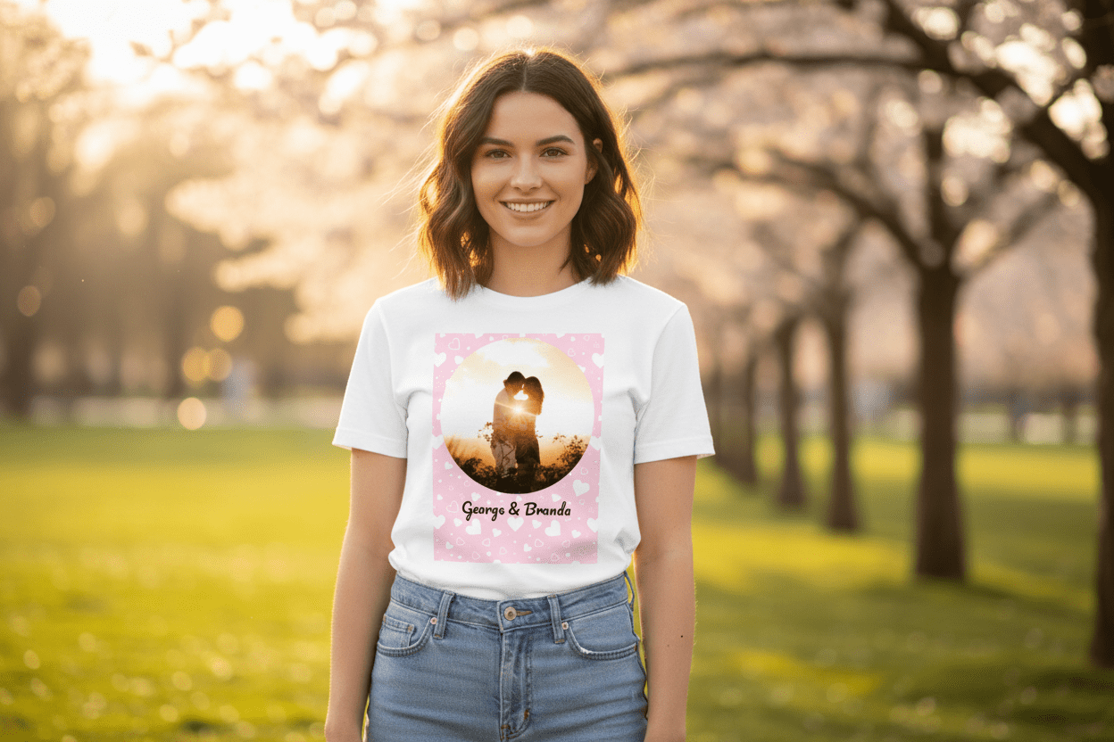 Valentine Character Unisex T-Shirt | 180g Double - Sided - T-Shirts - BuyEcEc