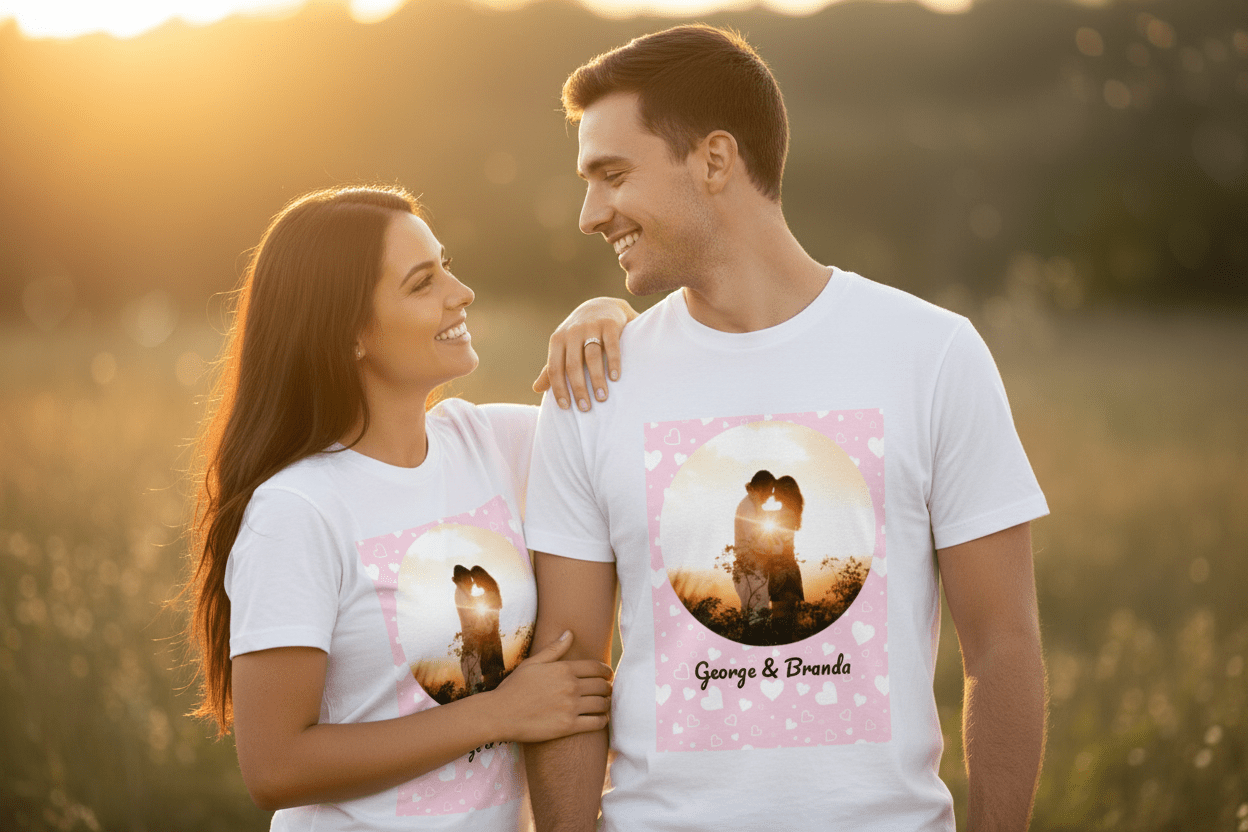 Valentine Character Unisex T-Shirt | 180g Double - Sided - T-Shirts - BuyEcEc