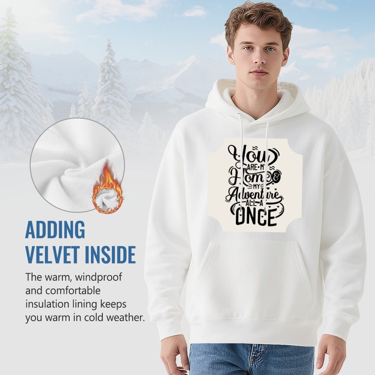 Valentine Couple Hoodie | 280g Custom Names | BuyEcEc - Hoodies - BuyEcEc