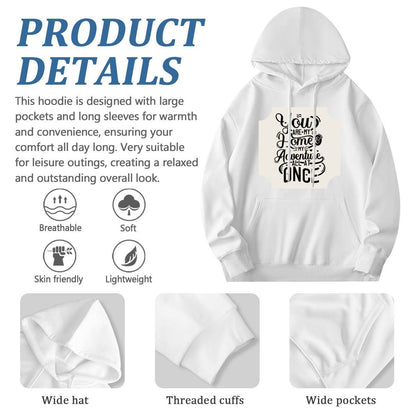 Valentine Couple Hoodie | 280g Custom Names | BuyEcEc - Hoodies - BuyEcEc