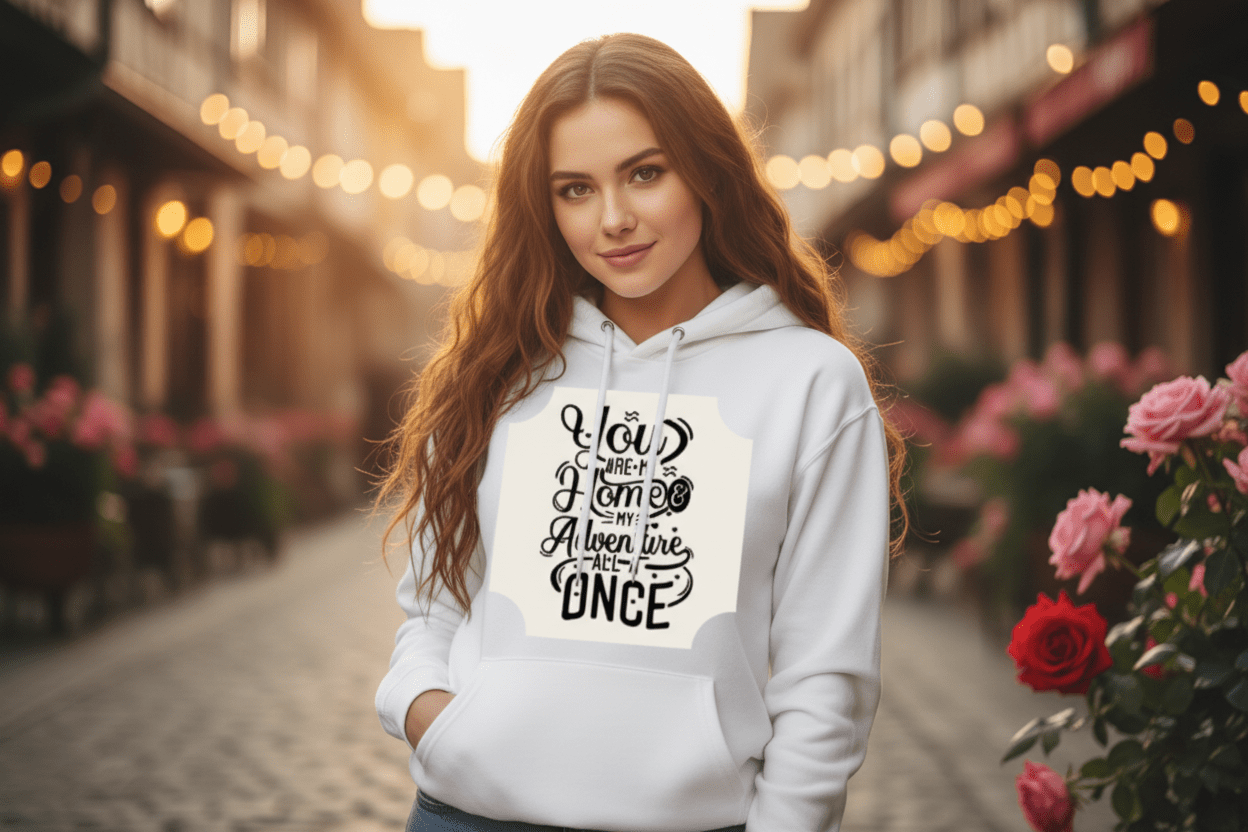 Valentine Couple Hoodie | 280g Custom Names | BuyEcEc - Hoodies - BuyEcEc