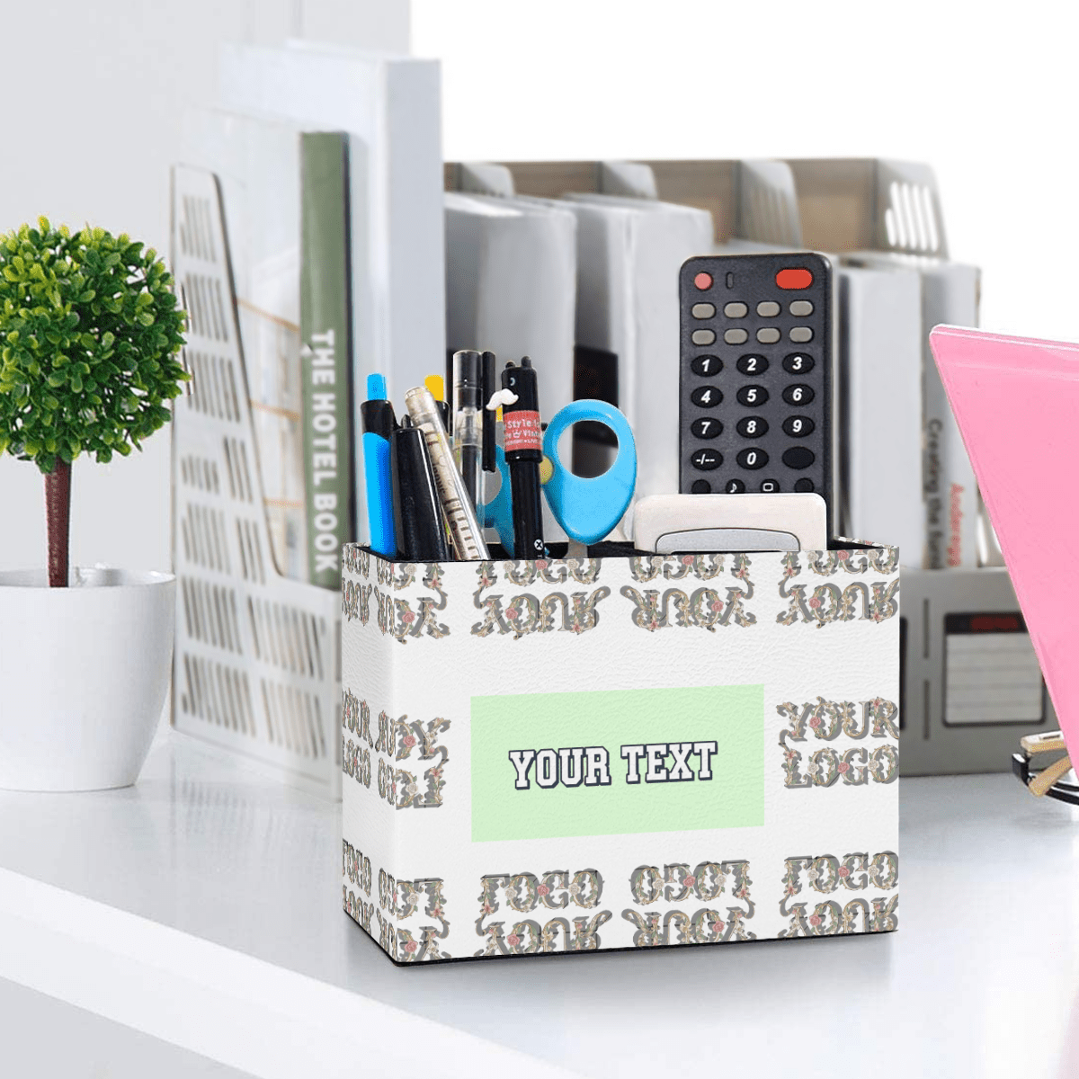 Vintage Grid Pencil Cup – Custom Text - Storage - BuyEcEc