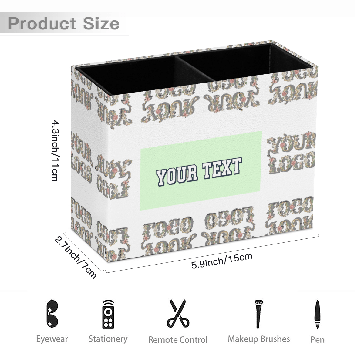 Vintage Grid Pencil Cup – Custom Text - Storage - BuyEcEc