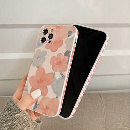 Watercolor flowers Heart on Edges iPhone Case - iphoneCases - BuyEcEc