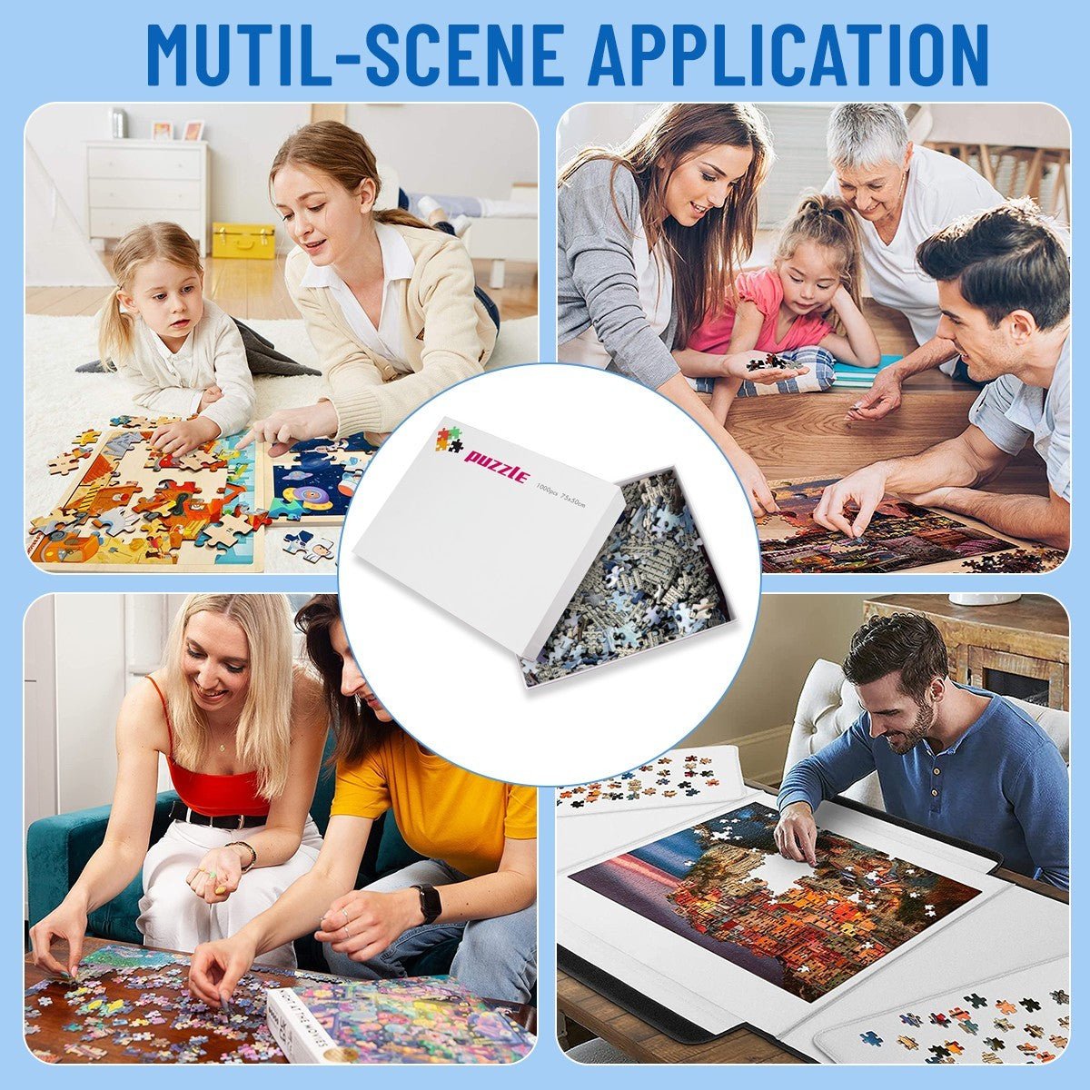 Watercolor Valentine Couple Puzzle | Romantic Horizontal Jigsaw Gift - Jigsaw Puzzle - BuyEcEc